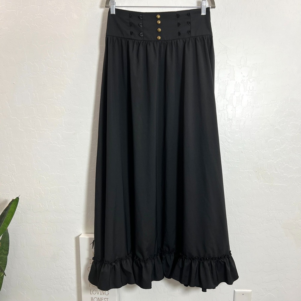 SCARLET DARKNESS Retro Gothic A-Line Steampunk skirt metal rock grunge witchy M